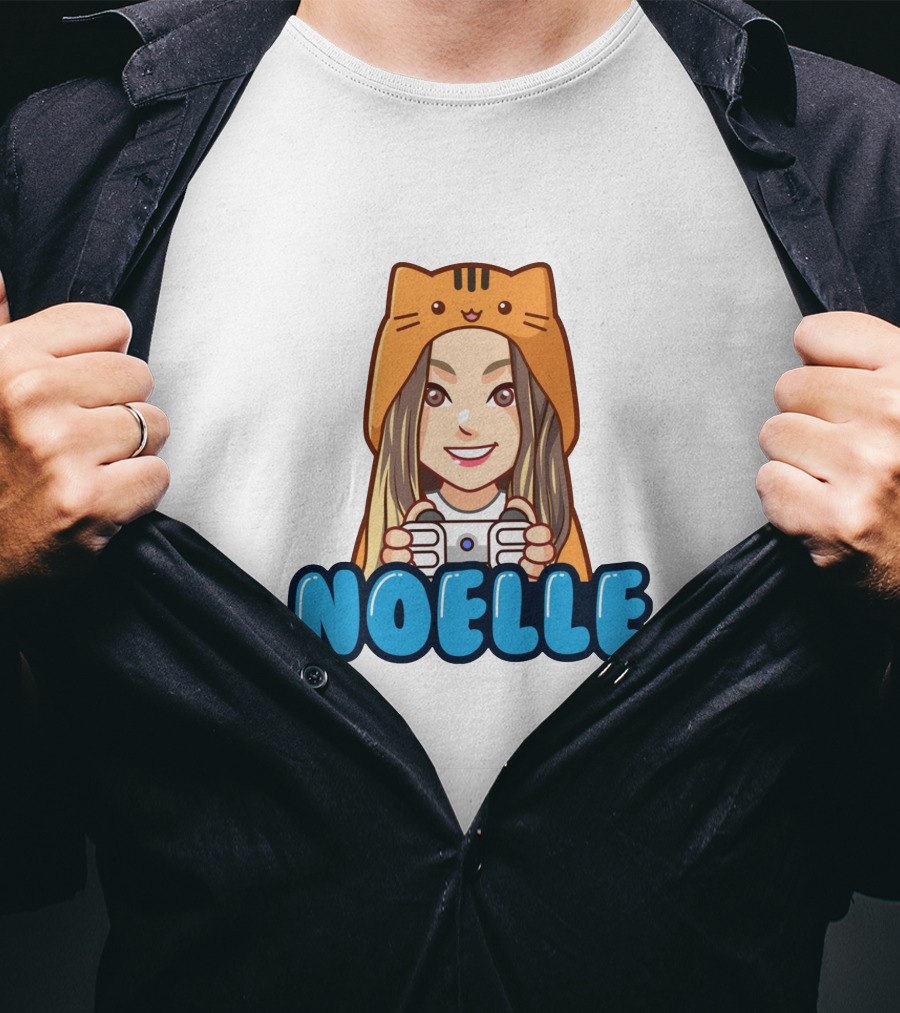 NOELLE Cat Hoodie Gamer Look T-Shirt