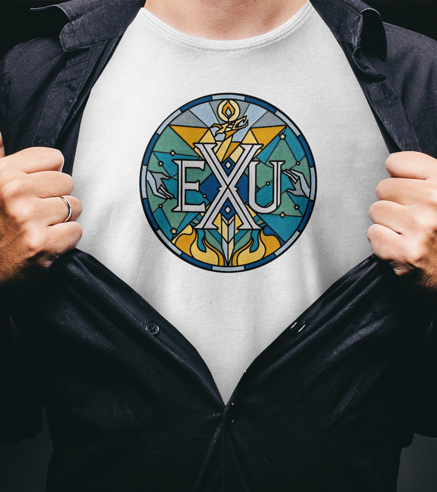 Exandria Unlimited Stained Glass Logo Critical Role Merch T-Shirt