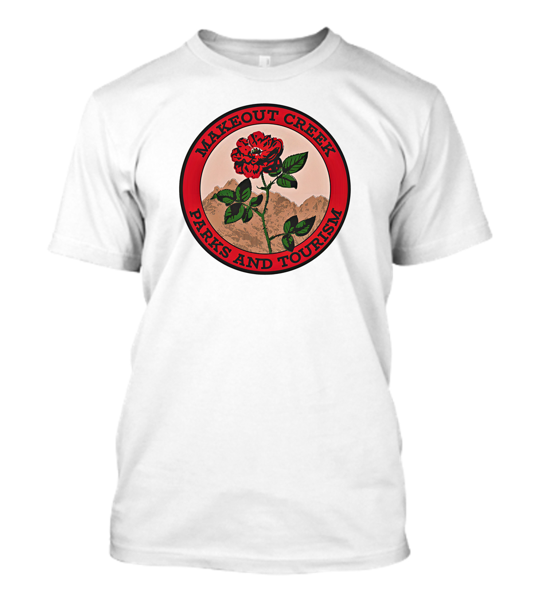 Mitski Merch Makeout Creek Parks And Tourism Rose Emblem T-Shirt