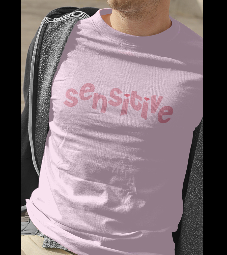 Lilsimsie Merch Sensitive Pink Heart Letters T-Shirt