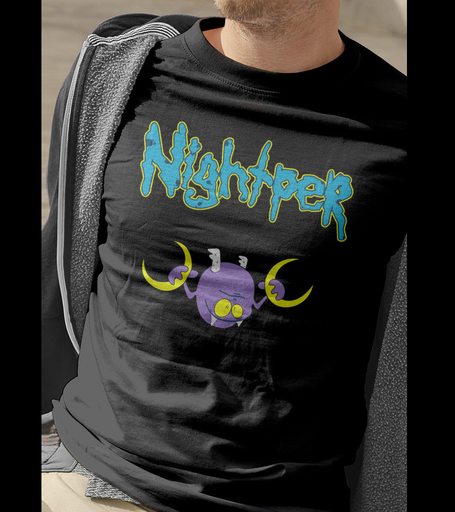 Shop The Nightper Perth Tanapon Merch Store Featuring Playful Cartoon Creature T-Shirt