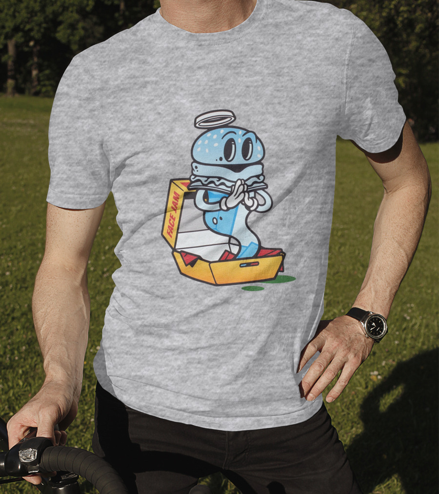Face Jam Ghost Kitchen Halo Burger Spirit T-Shirt