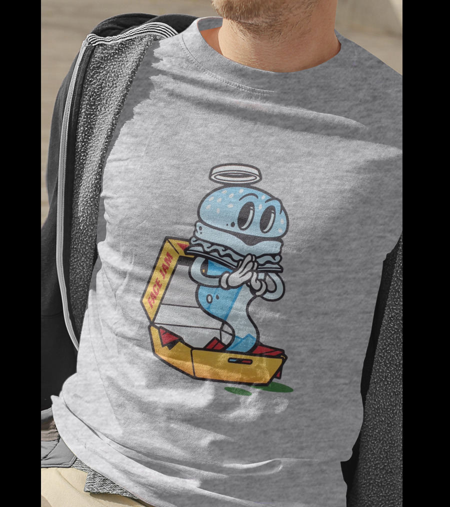 Shop Face Jam Merch Store FaceJamPod Cartoon Pizza Box Character T-Shirt