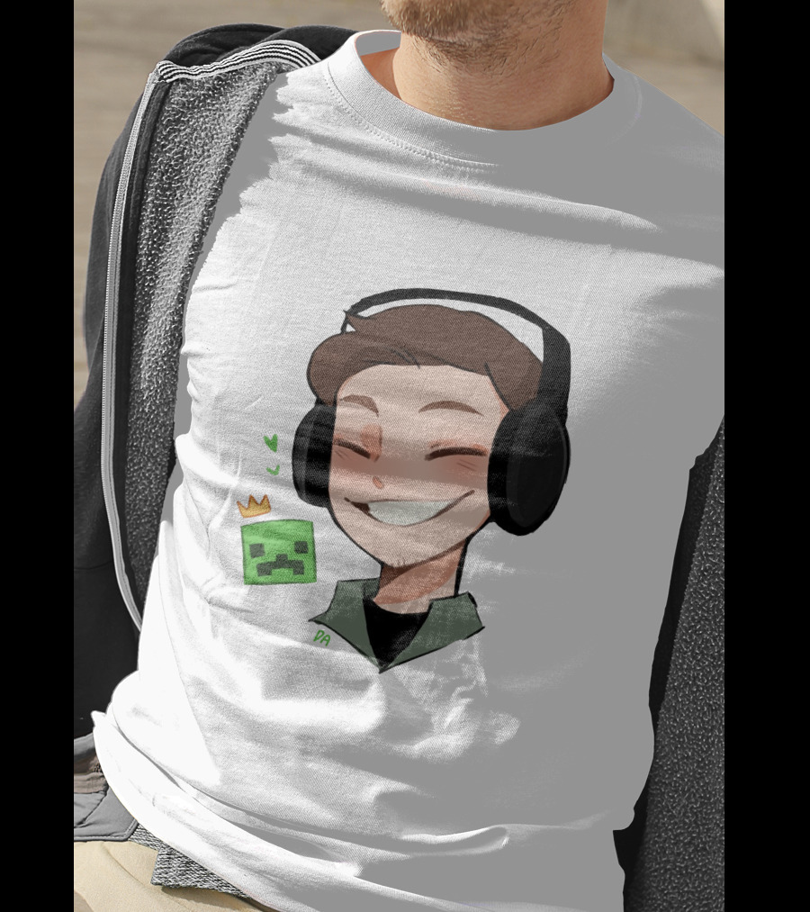 Awesamdude Creeper Man Merch Headphones Smiling Character T-Shirt