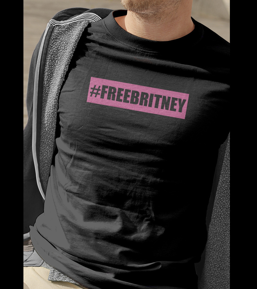FreeBritney Bold Pink Hashtag Movement T-Shirt