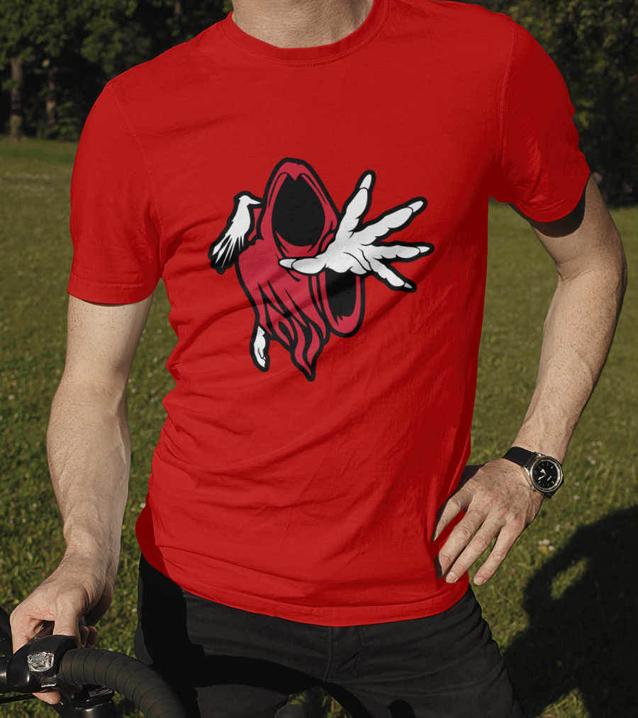 Psychopathic Merch Hell's Pit Wraith Iconic Red And White Hooded Figure T-Shirt