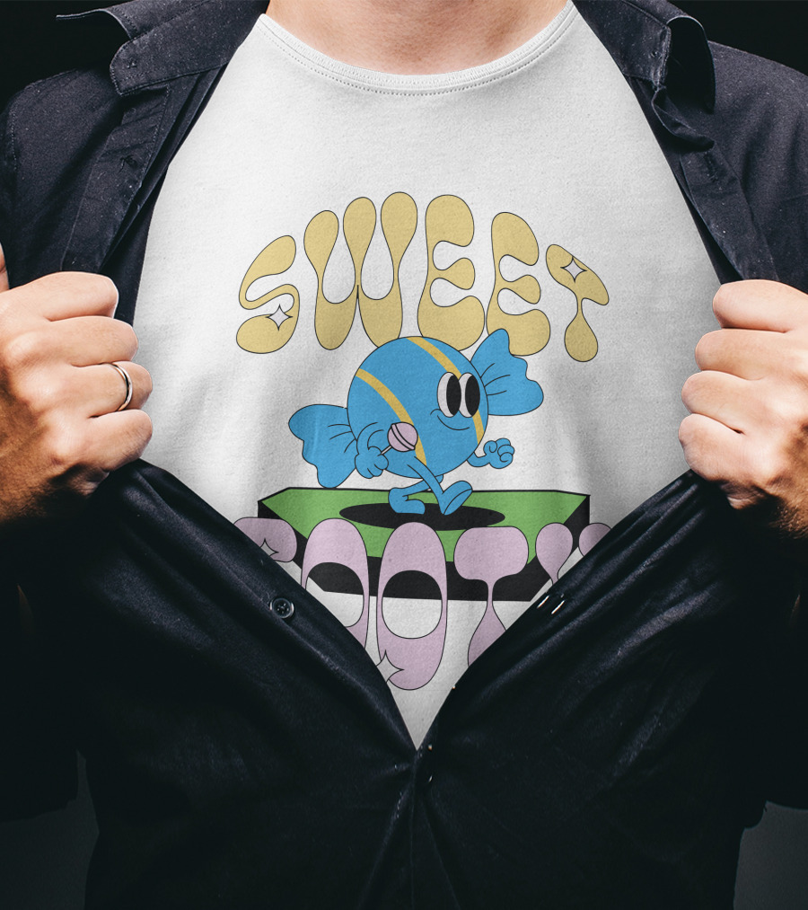 Cody Ko Merch Sweet Tooth Colorful Cartoon Character With Sweet Tooth Text T-Shirt