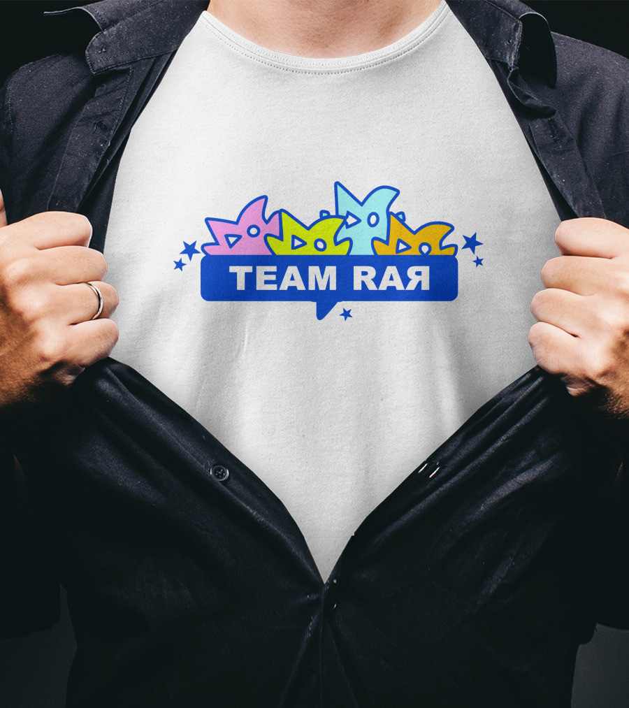 Team Rar Colorful Star Logo Merch Store T-Shirt