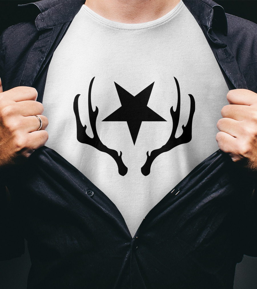 Disco Elysium Star Antlers Emblem T-Shirt