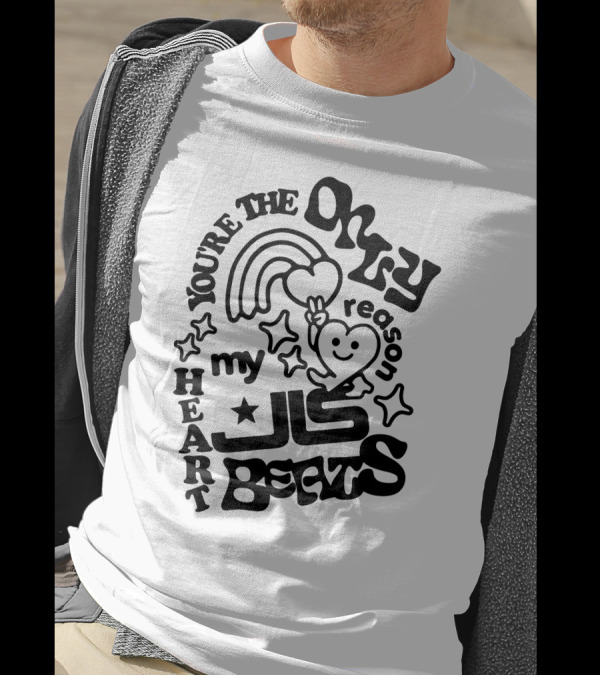 Jls You're The Only Reason My Heart Beats Rainbow Star Balloon Heart T-Shirt