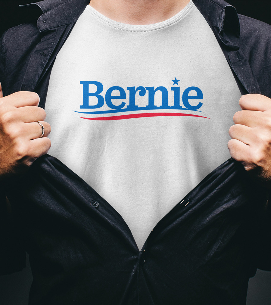 Bernie Sanders Merch Store Blue Star Red Swoosh T-Shirt