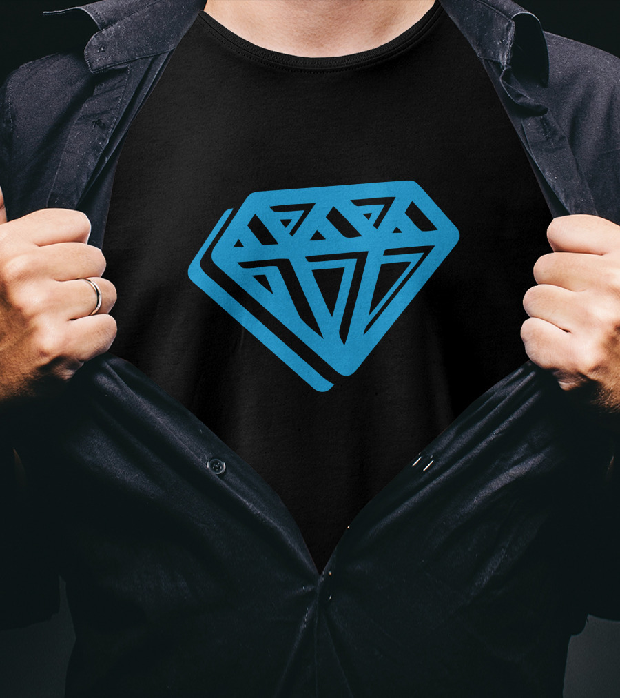 Dantdm Merch Dan Tdm Graffiti Blue Foil Diamond T-Shirt