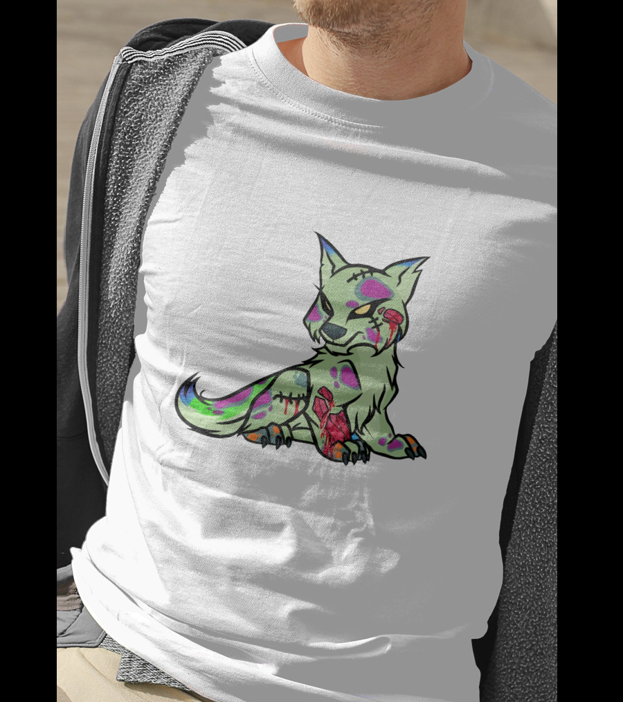 Psycho-Wolfpack 1985 Neon Zombie Wolf T-Shirt