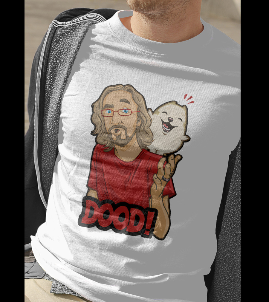Maximilian Dood Merchandise Featuring Animated Character And Iconic Dood T-Shirt
