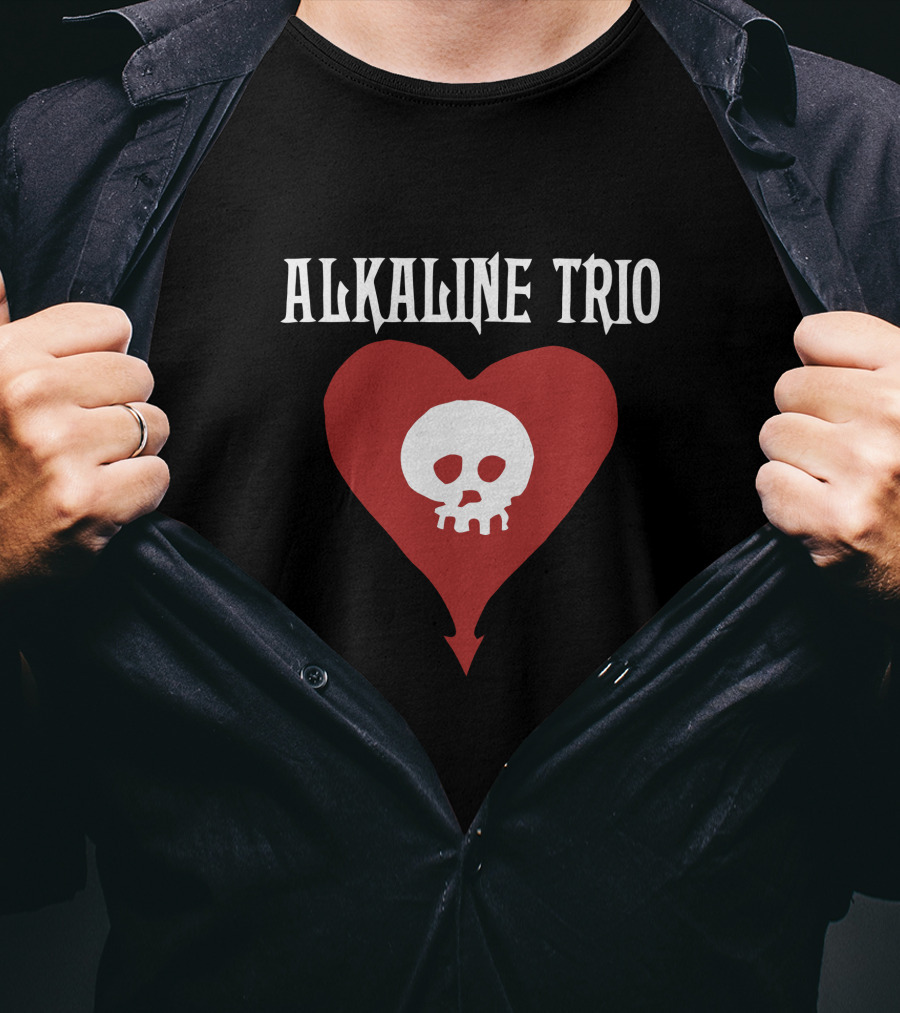 Alkaline Trio Heartskull KingsRoadMerch Red Heart Skull T-Shirt
