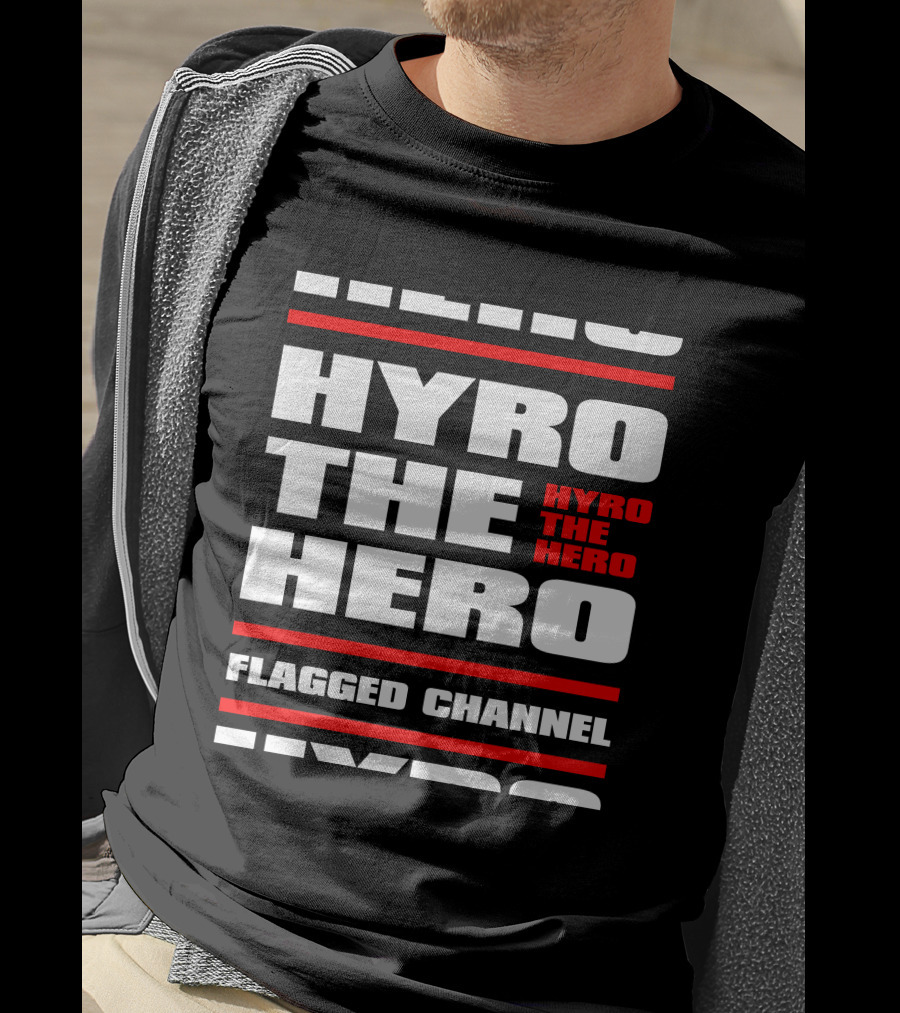 Hyro The Hero Flagged Channel Stacked KingsRoadMerch T-Shirt