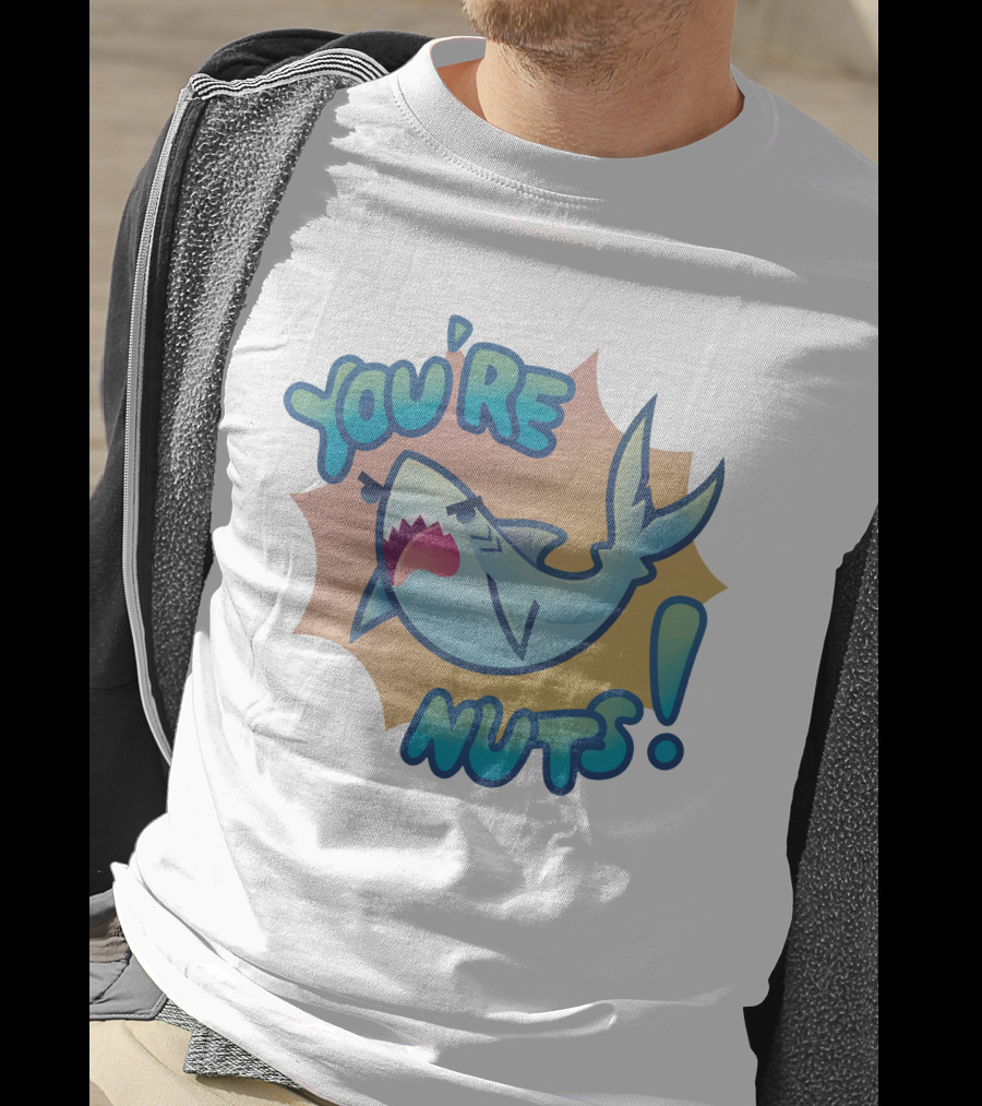 You're Nuts Shark Cartoon T-Shirt