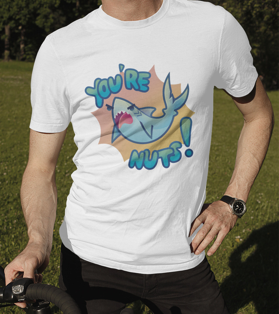 You're Nuts Shark Cartoon T-Shirt