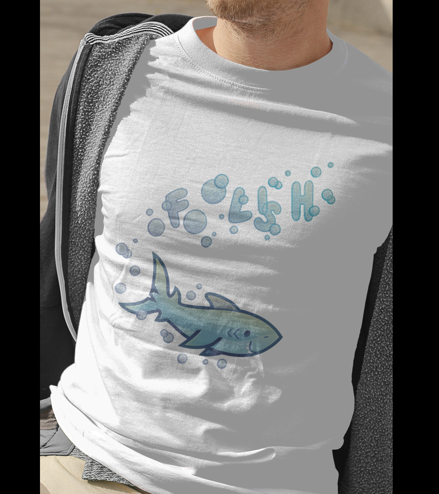Foolish Shark Bubbles Gamers Méh T-Shirt