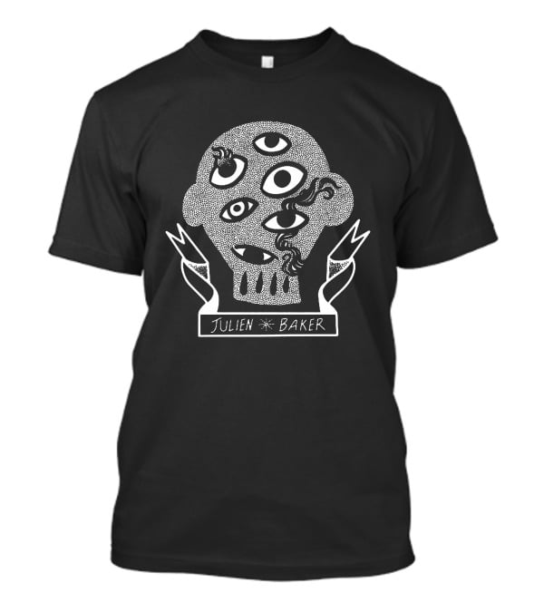 Julien Baker Multi-Eyed Skull With Snakes T-Shirt