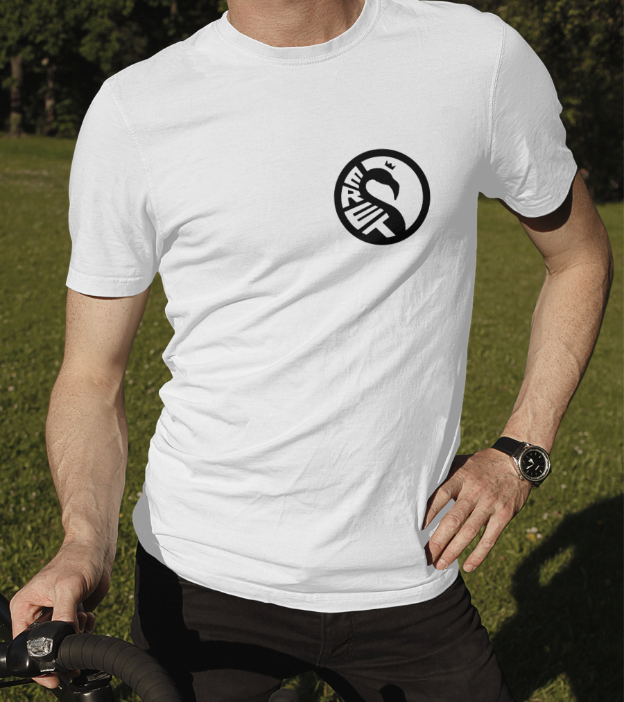 Eret Alastair Crowned Flamingo Black Circle T-Shirt