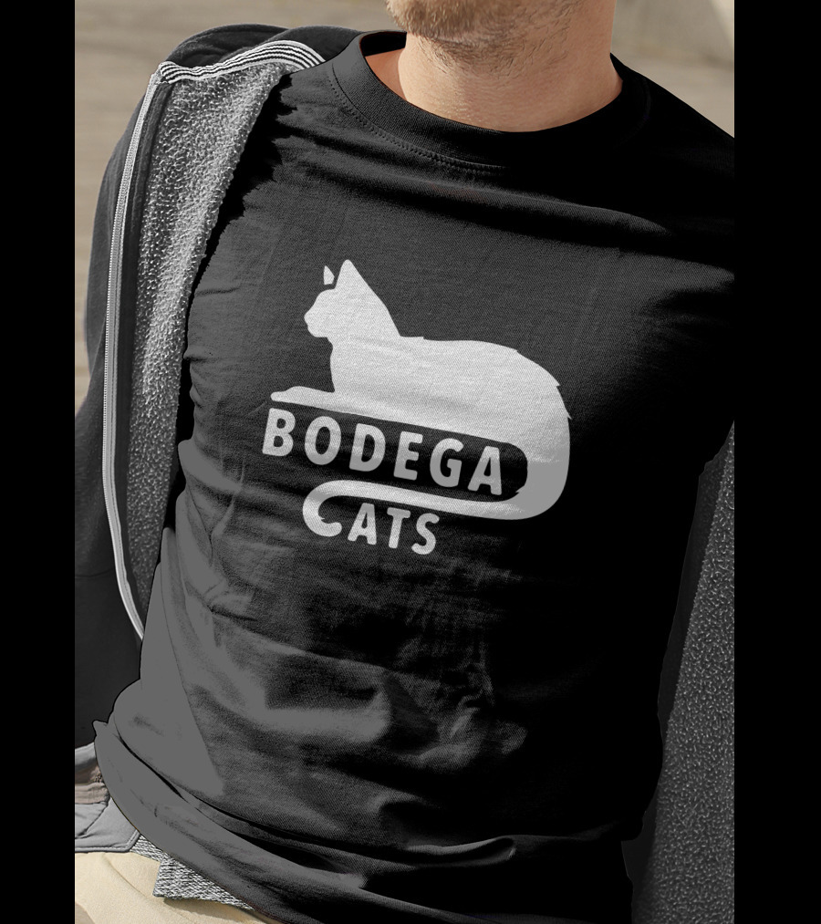 BodegaCats Cat Silhouette C Tail T-Shirt