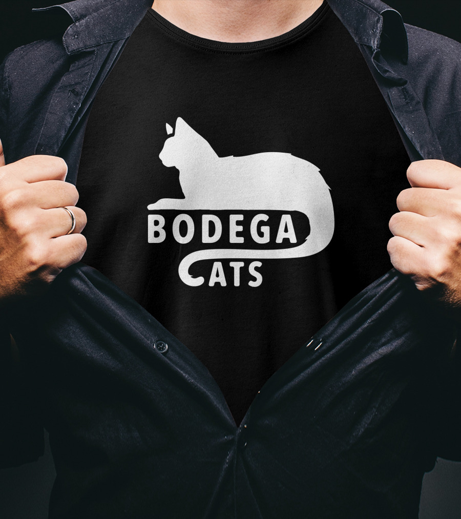 BodegaCats Cat Silhouette C Tail T-Shirt