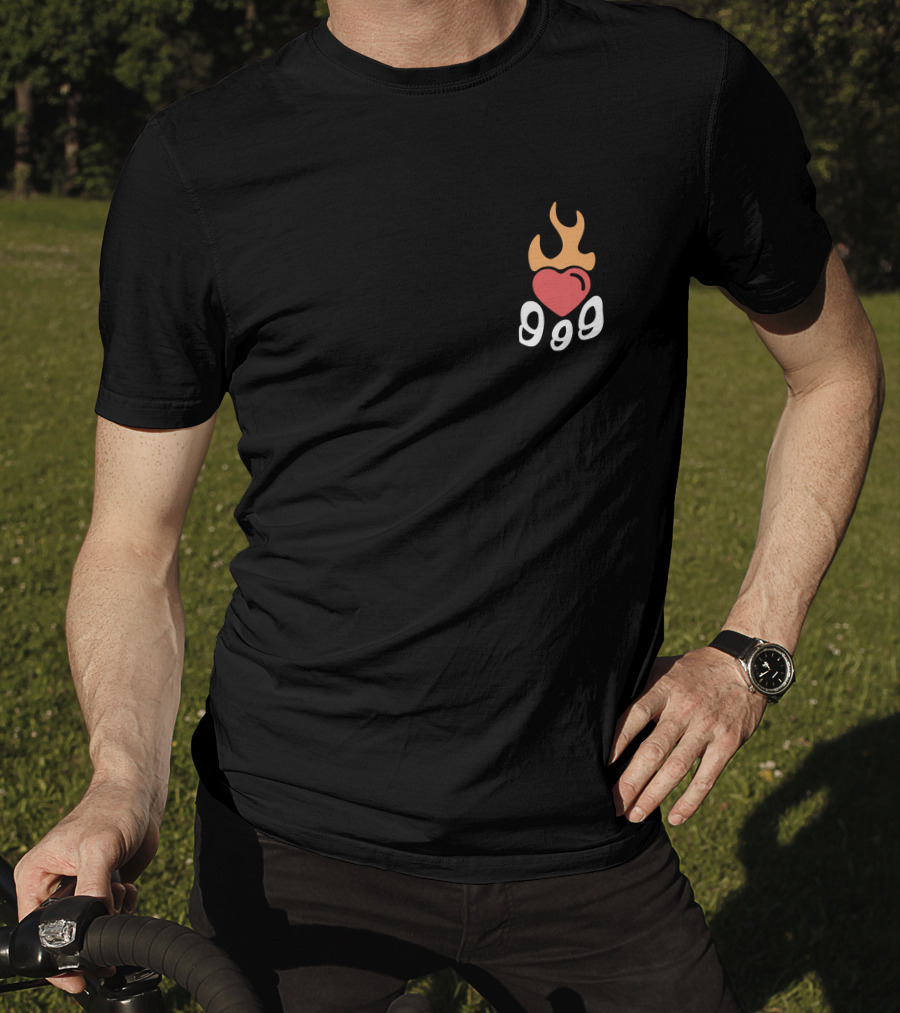 Juice Wrld 999 Burning Hearts Flaming Heart T-Shirt
