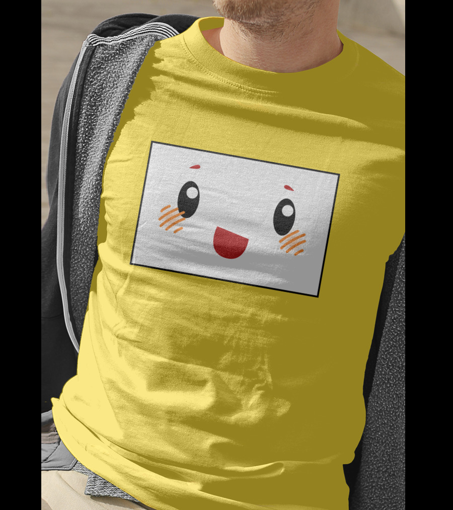 Shop Lankybox Merch Store Boxy Kawaii Face Yellow T-Shirt