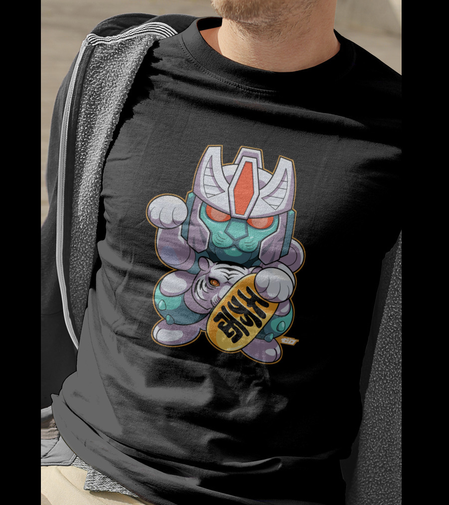 Zero Mayhem Cat-Tron Tigatron Hybrid Evangauntt Lucky Charm T-Shirt