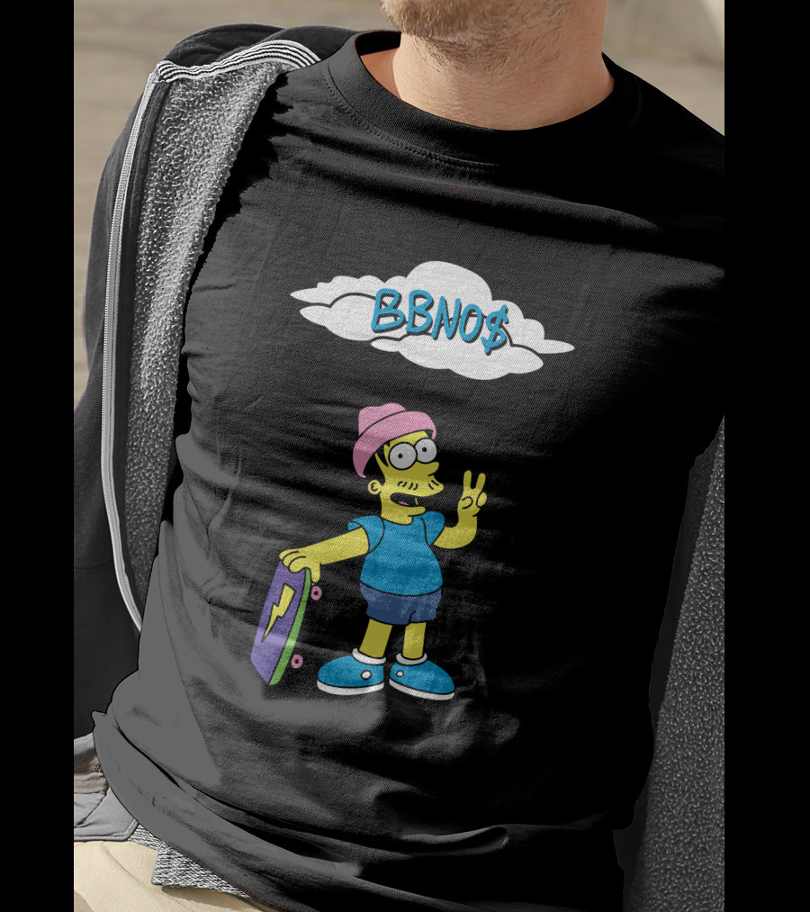 BBNO$ Simpson Style Skateboard T-Shirt