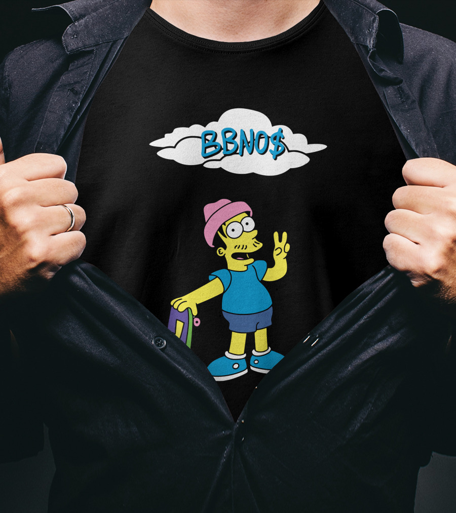 BBNO$ Simpson Style Skateboard T-Shirt
