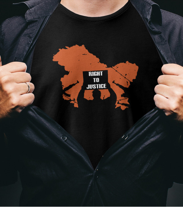 Genocide The Kashmir Files Right To Justice Map Protest Akshay Dhanak T-Shirt