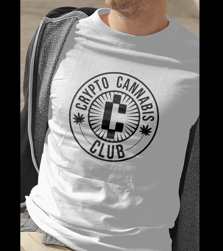 Crypto Cannabis Club NFTs C Logo With Cannabis Leaves T-Shirt