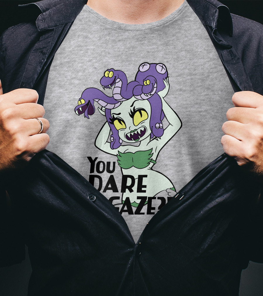 Cuphead Cala Maria Medusa You Dare To Gaze T-Shirt
