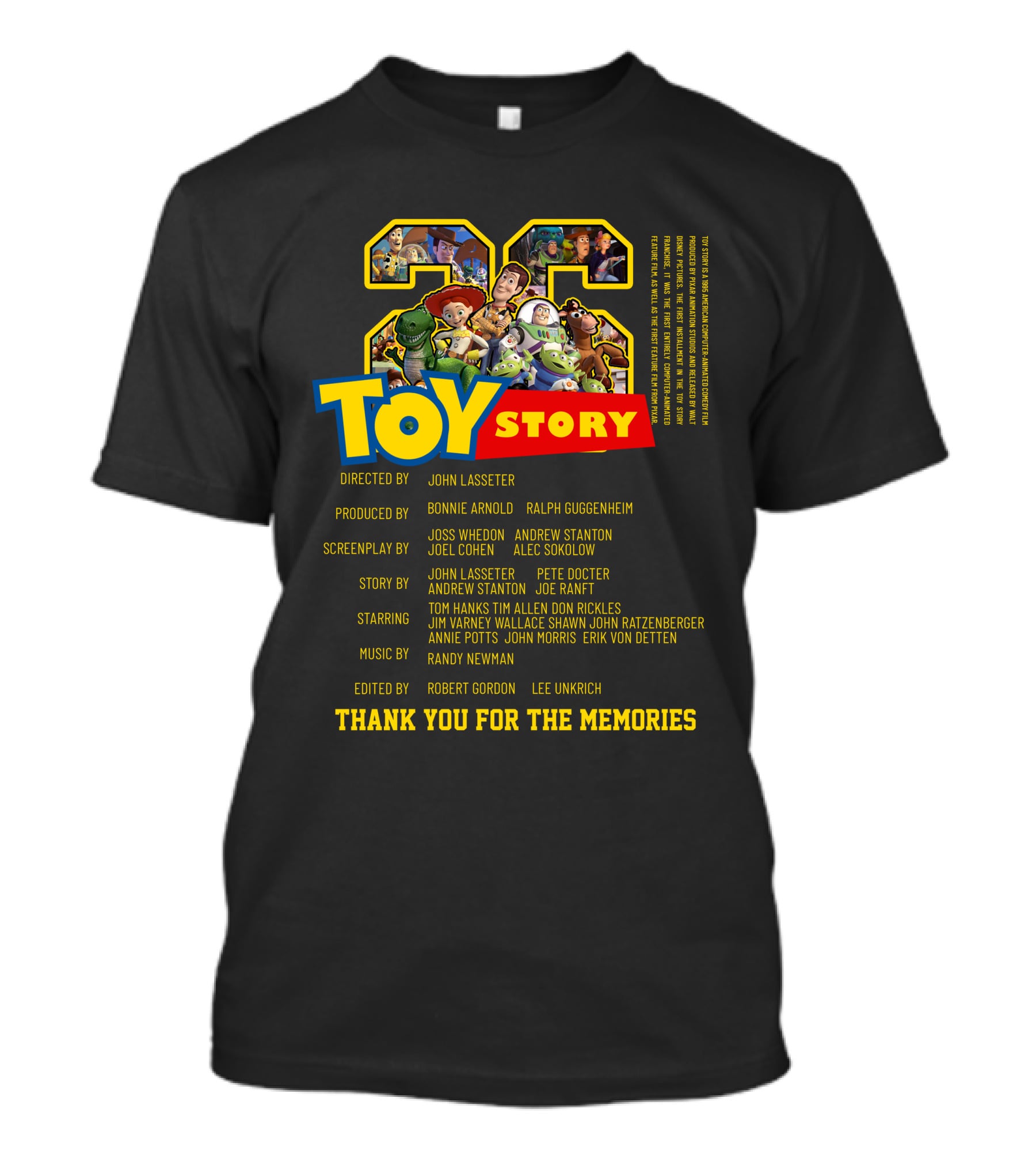 TOY STORY 28 Thank You For The Memories Directors Cast Iconic Characters T-Shirt