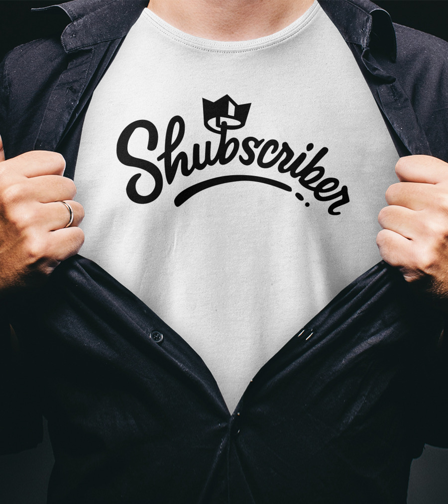 Shubscriber Crown Logo Design Shubble Merch T-Shirt