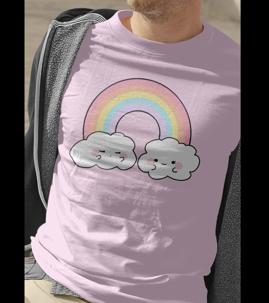 It's Akeila Merch Pastel Rainbow With Clouds T-Shirt