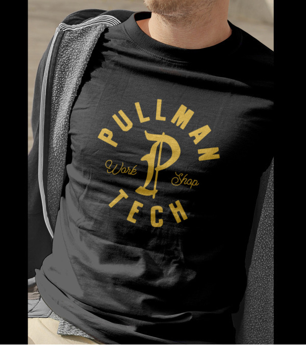 Pullman Tech WorkShop Vintage Style Retro Monogram T-Shirt
