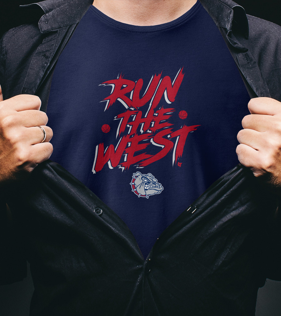 Gonzaga Run The West Bulldogs Basketball T-Shirt
