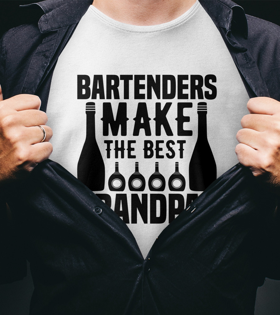 Bartenders Make The Best Grandpas Bottles T-Shirt
