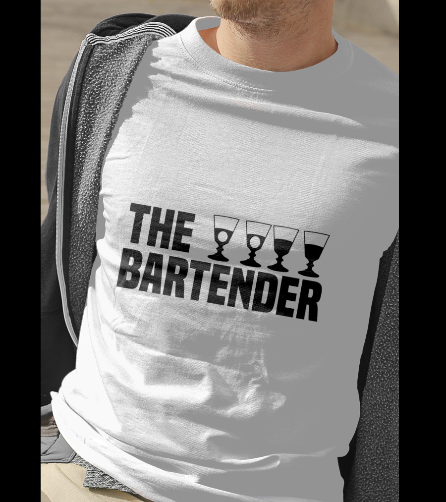 The Bartender Four Glasses T-Shirt