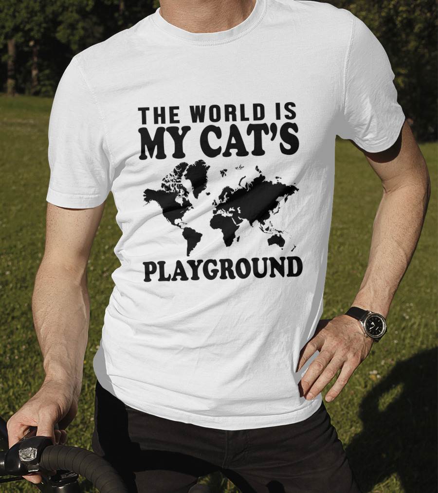 The World Is My Cat's Playground Map T-Shirt