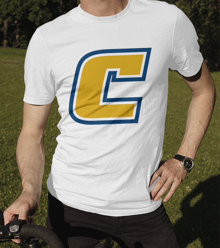 Chattanooga Mocs Large Yellow C Logo Collegiate Sports Emblem T-Shirt