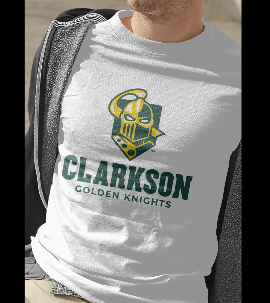 Clarkson Golden Knights Logo Knight Helmet T-Shirt