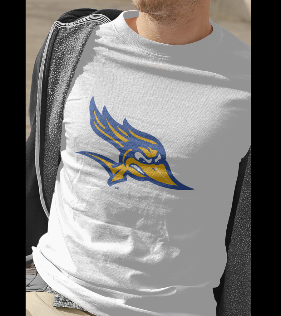 CSU Bakersfield Roadrunners Logo Blue And Gold Bird Head T-Shirt