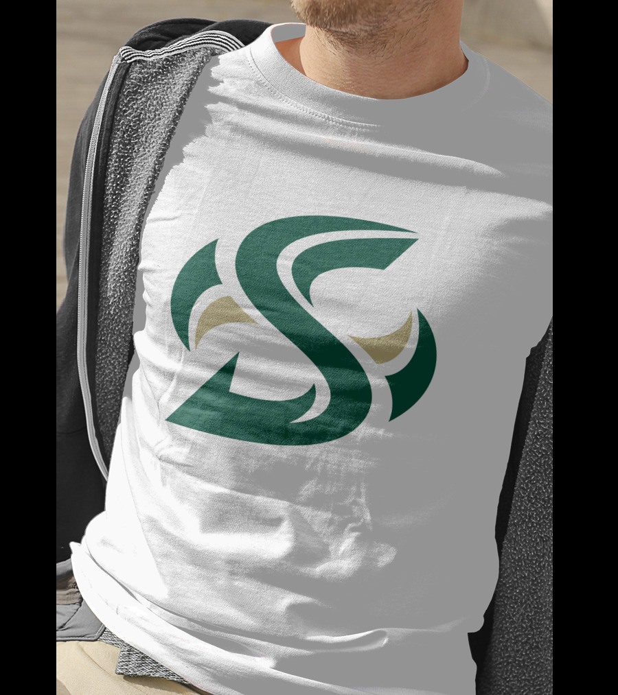 Sacramento State Hornets Logo Green Gold S T-Shirt