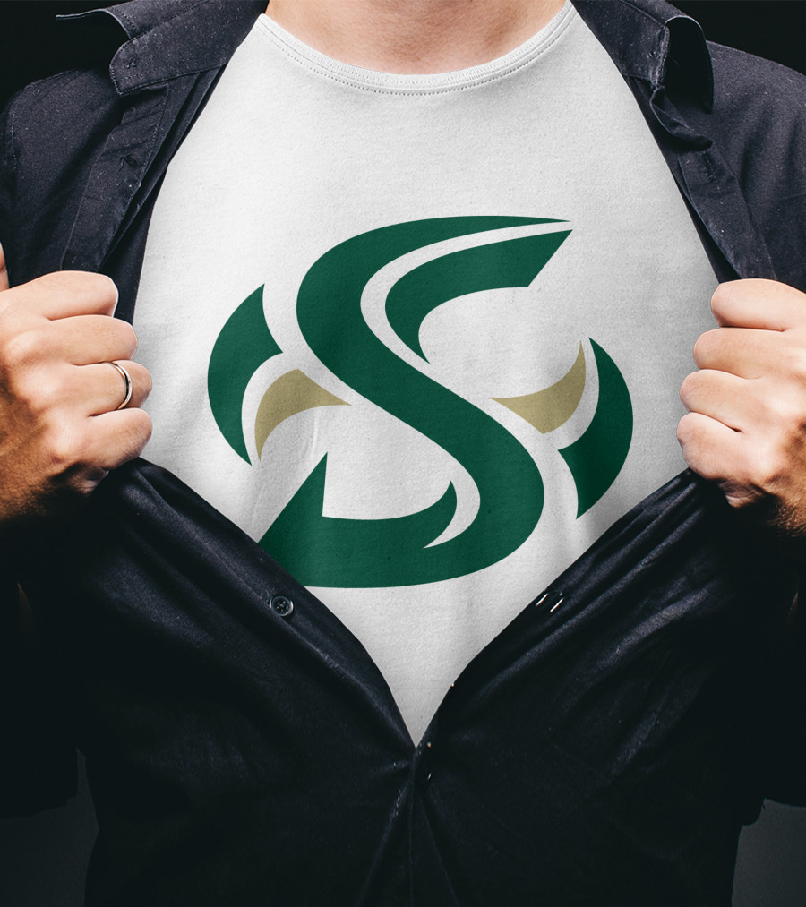 Sacramento State Hornets Logo Green Gold S T-Shirt