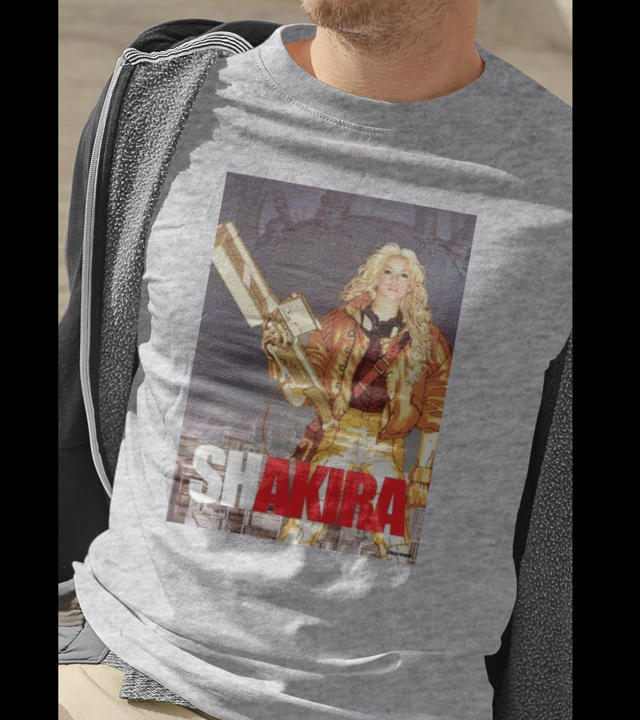 SHAKIRA AKIRA Manga Fusion With Bold Heroic T-Shirt