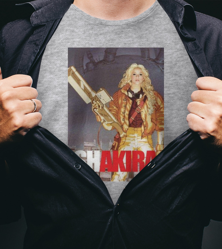 SHAKIRA AKIRA Manga Fusion With Bold Heroic T-Shirt